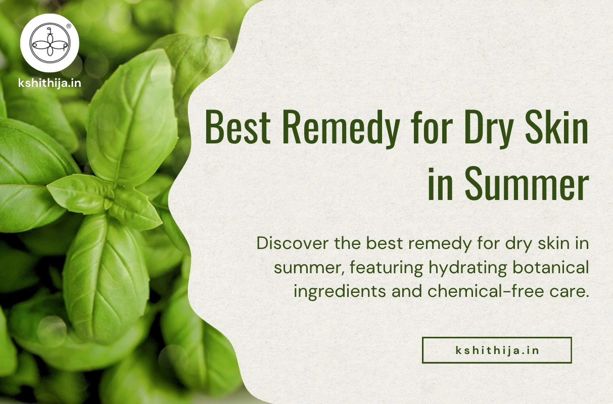 Natural moisturizing cream applied to dry skin as a summer remedy