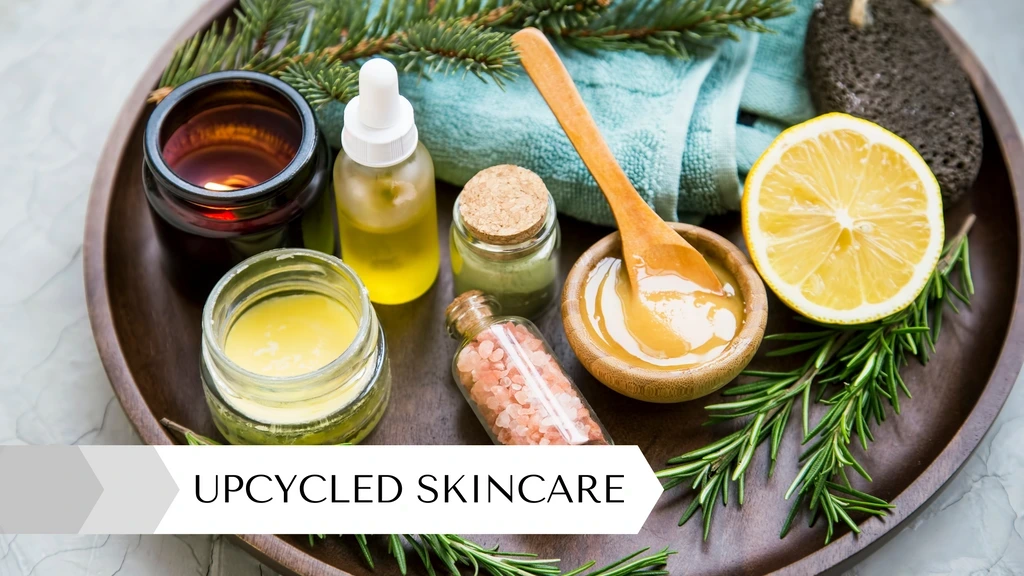 Woman applying natural beauty products to her face